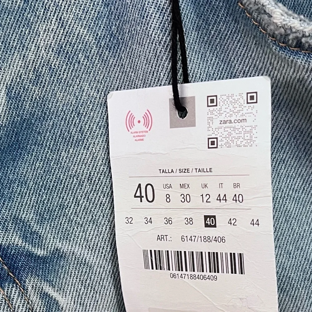VIRAL NEW ZARA LIGHT JEAN CROSSOVER HIGH SIZE USA 8 /EUR 40